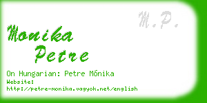 monika petre business card